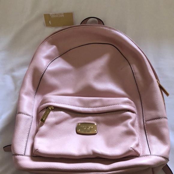 Leather backpack Michael Kors Pink in Leather - 25689103